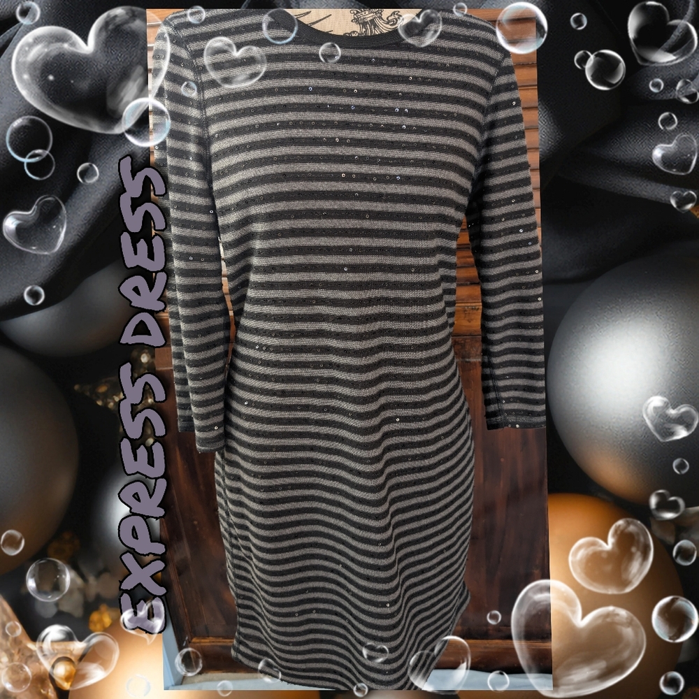 NEW WT Express 3/4 Sleeve Midi Dres